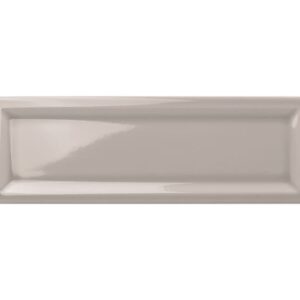 Glossy smokey slate tile, rectangular shape.